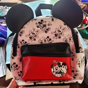 Disney Mickey Mouse Kids Backpack - Red and Black